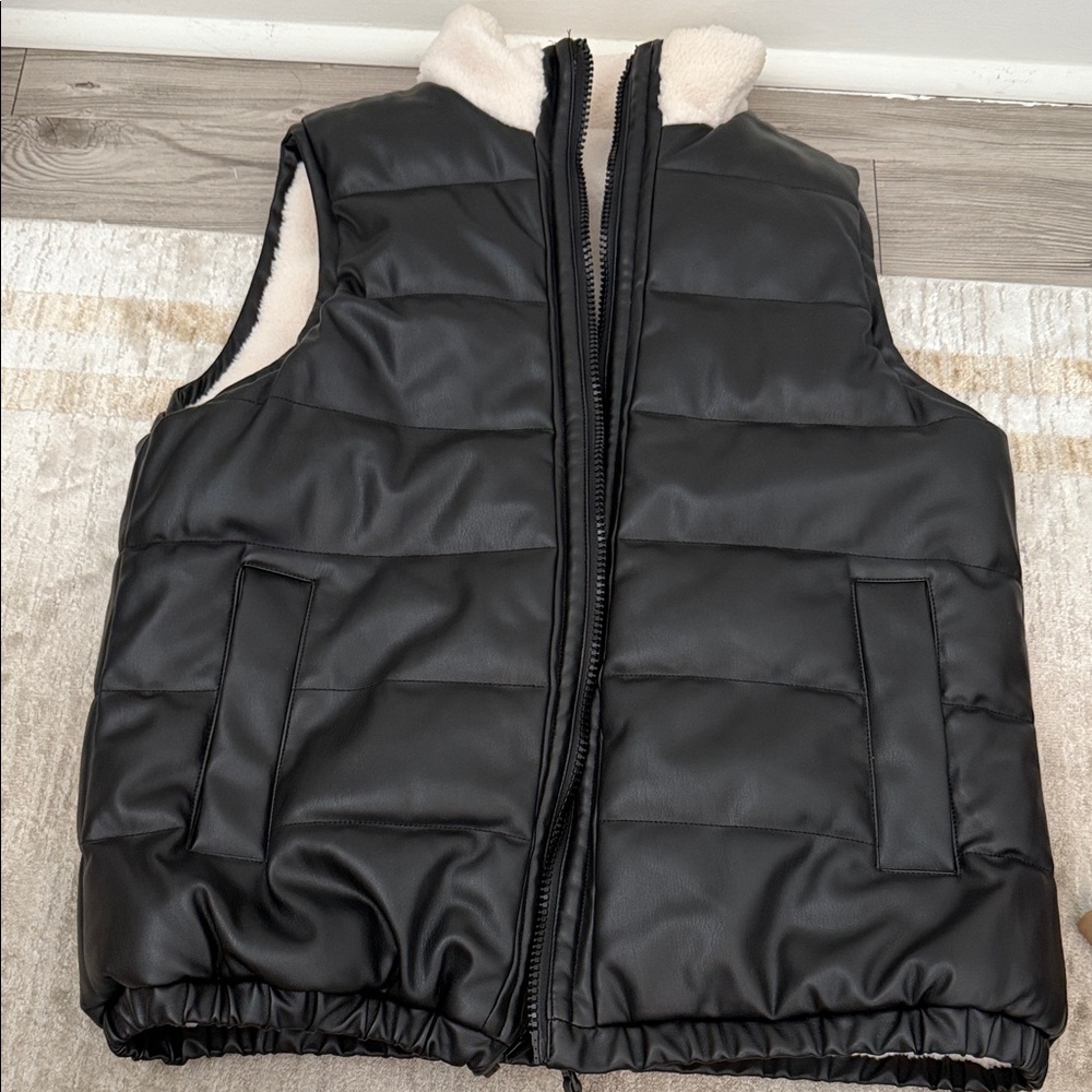 Women’s reversible Rebecca minkoff  Puffer Vest with Sherpa Lining
